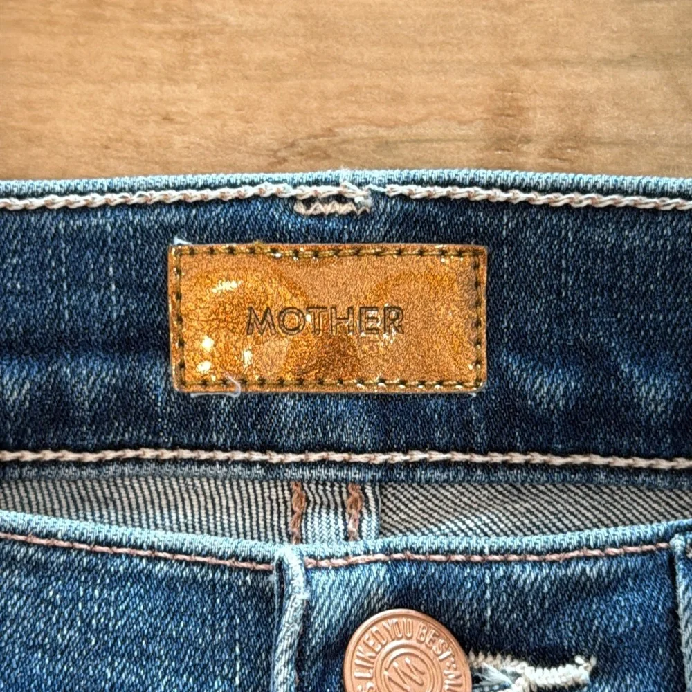 Mother The Insider Crop Step Chew Wash Dancing On Coals 25 distressed raw hem